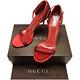 GUCCI 真皮晶鑽細帶高跟鞋(紅色)【39.5號】 product thumbnail 5