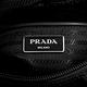 PRADA VELA系列經典三角LOGO牛皮飾邊尼龍釦環造型斜背包(黑) product thumbnail 7