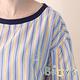 betty’s貝蒂思　造型袖條紋圓領上衣(藍黃條紋) product thumbnail 6