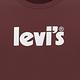 Levis 男款 短袖T恤 / 質感麂皮復古Logo / 寬鬆休閒版型 酒紅 product thumbnail 4