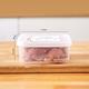 【荷生活】食品級PP材質透明條紋款肉類食品保鮮盒 冰箱配料分裝收納盒-方形+長方形各4入 product thumbnail 4