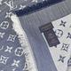 LV M71376 Monogram Denim 經典花紋羊毛絲綢披肩圍巾.藍 product thumbnail 9