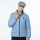 【Lynx Golf】男款保暖羽絨山貓織標LOGO夾標設計長袖外套-灰藍色 product thumbnail 3