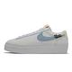 Nike 休閒鞋 Blazer Low Platform 女鞋 經典款 厚底 增高 昆蟲圖騰 球鞋穿搭 白 藍 DJ6376100 product thumbnail 2