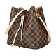 LV N40198 NEONOE棋盤格LOGO Damier Ebène帆布束口肩背斜背包(粉) product thumbnail 2