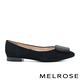 低跟鞋 MELROSE 美樂斯 璀璨時髦晶鑽方釦羊麂皮尖頭低跟鞋－黑 product thumbnail 3