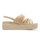 Crocs 涼鞋 Brooklyn Strappy Low Wedge 女鞋 米色 奶茶色 厚底 細帶 中跟 206751212 product thumbnail 3