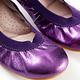 G.Ms.旅行女孩II-金屬羊皮鬆緊口可攜式軟Q娃娃鞋-深紫 product thumbnail 5
