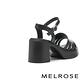 涼鞋 MELROSE 美樂斯 簡約質感純色多條繫帶防水台高跟涼鞋－黑 product thumbnail 4