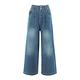 OUWEY歐薇 刷白高腰雙釦八分牛仔褲(藍色；S-L)3242328649 product thumbnail 5