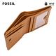 FOSSIL LOGAN  真皮多彩線條RFID拉鍊短夾-棕色 SL6328875 product thumbnail 4