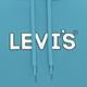 Levis 男款 寬鬆版重磅口袋帽T / 精工刺繡徽章海報體Logo / 400GSM厚棉 海洋藍 product thumbnail 5