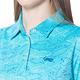 【Lynx Golf】女款吸溼排汗機能滿版海洋鯊魚圖樣印花短袖POLO衫-藍綠色 product thumbnail 7