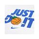 Nike 短袖 Just Do It Basketball 男款 白 藍 吸濕 快乾 排汗 短T 印花 DV1213-100 product thumbnail 7