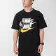 Nike 短袖上衣 NSW Premium Tee 男款 黑色 四勾 大LOGO 環保材質 短T DV3317-010 product thumbnail 3