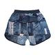 Gametime ersey Shorts 球褲 男款 藍拼布 網眼 襤褸技藝 籃球褲 GT042BL product thumbnail 2