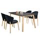 Boden-桑娜5.3尺北歐風黑色餐桌椅組合(一桌四椅)-160x90x76cm product thumbnail 2