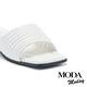 拖鞋  MODA MODAY 知性優雅線條羊皮方頭低跟拖鞋－白 product thumbnail 5