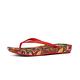 FitFlop IQUSHION FLORAL-PRINT FLIP-FLOPS 印花輕量人體工學戲水夾腳涼鞋-女(紅色) product thumbnail 2