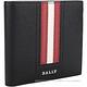 BALLY TRASAI 經典紅白條紋八卡對折短夾(黑色) product thumbnail 3