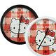 HELLO KITTY 格子風超靜音掛鐘 JM-1701KT product thumbnail 2