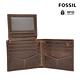 FOSSIL Derrick 真皮RFID防盜皮夾-咖啡色 ML3771201  (禮盒組附鐵盒) product thumbnail 3