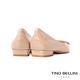 Tino Bellini 優雅方飾光澤質感牛漆皮尖頭平底鞋-藕粉 product thumbnail 5