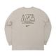 Nike 長袖 NSW Shirts 奶茶色 黑 男款 薄長T 上衣 純棉 寬鬆 FN7095-072 product thumbnail 3