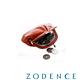 ZODENCE 義大利植鞣革系列轉釦零錢包 橘紅 product thumbnail 6