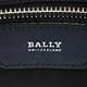 BALLY POOLEY經典雙色織帶荔枝紋牛皮車縫造型斜背包(小-深藍) product thumbnail 7