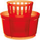 《EXCELSA》七格餐具瀝水筒(紅) | 廚具 碗筷收納筒 瀝水架 瀝水桶 product thumbnail 2