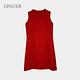 EPISODE - 氣質簡約圓領口袋設計無袖花呢洋裝（紅） product thumbnail 3