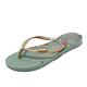 Havaianas 拖鞋 Slim Organic Flip Flops 女鞋 花卉 綠 金 哈瓦仕 夾腳拖 細帶 41328231809W product thumbnail 7