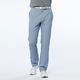 【Lynx Golf】男款素面特殊織帶造型口袋袋蓋設計平口微窄管休閒長褲-藍色 product thumbnail 3