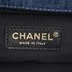 CHANEL BOY CHANEL拼貼單寧復古小香造型金屬釦壓邊金鍊肩背包(藍-25cm) product thumbnail 8