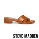 STEVE MADDEN-DANNIE 實搭簡約編織交叉粗跟拖鞋-棕色 product thumbnail 3