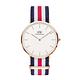 Daniel Wellington DW 手錶 Classic Canterbury 40mm細紋藍白紅織紋錶 DW00100002 product thumbnail 2