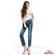 BRAPPERS 女款 Boy Friend Jeans系列-女用寬版反摺直統褲-雪花藍 product thumbnail 4