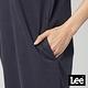 Lee 女款 胸前口袋刺繡棒棒糖長版休閒洋裝 深海藍 product thumbnail 5