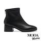 短靴 MODA MODAY 極簡時髦主義牛皮粗高跟短靴－黑 product thumbnail 3