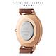 Daniel Wellington DW 男錶 Classic St Mawes 40mm 極光藍棕色真皮皮革錶-藍錶盤 DW00100626 product thumbnail 5