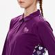 【Lynx Golf】女款吸濕排汗後背滿版愛心印花長袖POLO衫-深紫色 product thumbnail 5