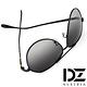 DZ 斜金焦點飾 抗UV 偏光太陽眼鏡墨鏡(黑框漸層灰片) product thumbnail 7