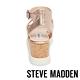 STEVE MADDEN-KIRSTEN 二字帶繫踝軟木厚底涼鞋-金色 product thumbnail 4