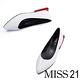 低跟鞋 MISS 21 獨特中縫線配色跟設計全真皮尖頭低跟鞋－白 product thumbnail 5