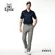 【Lynx Golf】男款彈性舒適混紡造型織帶基本款單折休閒長褲-灰色 product thumbnail 4