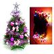 摩達客 2尺特級綠色松針葉聖誕樹(銀紫色系飾品組)+50燈彩色鎢絲樹燈串 product thumbnail 2