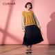 【CUMAR】舒適圓領拼接女長袖-上衣(二色) product thumbnail 4