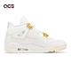 Nike 休閒鞋 Wmns Air Jordan 4 Retro 女鞋 男鞋 米金 White & Gold  AQ9129-170 product thumbnail 3