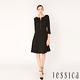 JESSICA - V領氣質素面排釦洋裝（黑） product thumbnail 4